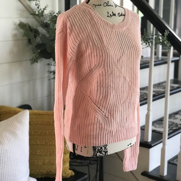 NWT AEROPOSTALE Light Pink Blush Knit Sweater - S - Picture 2 of 6
